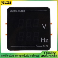 【yzuzza】Upgraded Digital Voltmeter Frequency Panel Voltage HZ-Tester AC50-500V 10-99.9HZ Red-Digits 