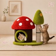 คอนโดแมว บ้านเห็ด เสาลับเล็บ ที่นอนแมว คอนโดแมว 2-3 ชั้น ของเล่นแมว บ้านแมว 4-6ตัว F2 F4 F5 F3 F8 F1