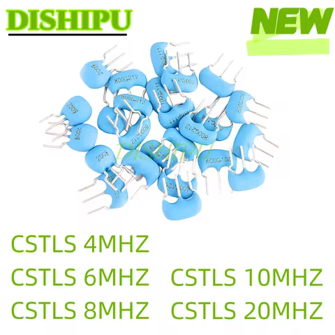 5PCS CSTLS 4MHZ CSTLS 6MHZ CSTLS 8MHZ CSTLS 10MHZ CSTLS 20MHZ In-line ceramic crystal oscillator 3 p