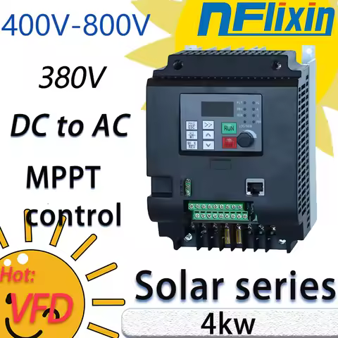PV solar inverter DC to AC three-phase converter 220V/380v 0.75kw/1.5kw/2.2kw/4kw with MPPT Control 