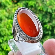 Natural Honey Yemen Agate Ring