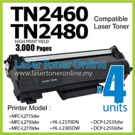 4x Compatible Bro TN2480 TN-2480 HL L2370DN L2385DW DCP L2535DW L2550DW MFC L2715DW L2750DW L2770DW 
