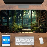 Aesthetic desk mat, plant desk mat, green mouse pad, botanic desk pad, greenhouse desk mat, cozy deskpad, cute mousepad, cute desk accessory