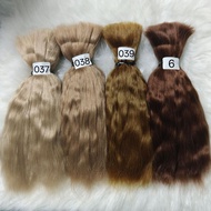 Combed Mohair Row Blythe/Ob11/Bjd Doll Wig Original Wool Wool Hair Tie
