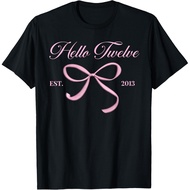 Hello Twelve Est 2013 12Th Birthday Coquette 12 Year T-Shirt