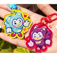 Sonic & Shadow Chiikawa Keychain, Chibi, cute keychain, Gift for Sonic and Shadow Fans, Chiikawa Fan