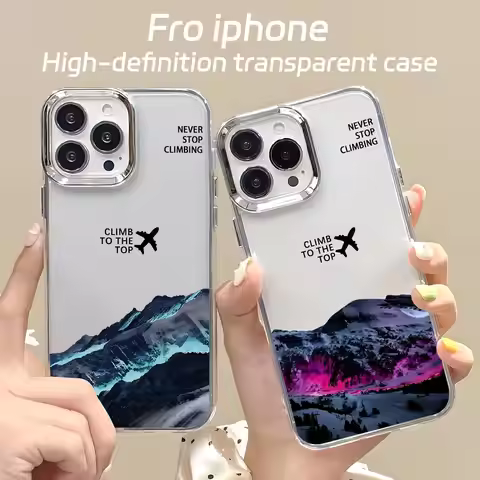 Climb to the summit For iPhone17 16 15 14 13 12 11Pro Max T-The North Fashion F-Face Clear Protectio