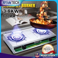 Panascope Double Burner Gas Stove 120mm 3.8Kw Burner Stainless Steel Body Dapur Masak