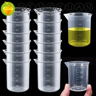 MENGXUAN Beaker 50/100/150/200/250/500/1000ML Multipurpose with Scale Thickened for Kitchen Laboratory Test Stackable Measuring Cup