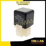 4 Pin 12V Cooling Fan Fog Lamp Fuel Pump Injection Powertrain Relay 90987-02010 156700-0060