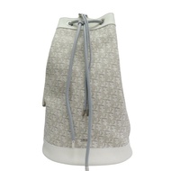 白色 緹花帆布 後背包【Dior 迪奧】