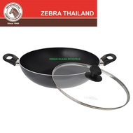 泰国斑马牌 Zebra Thailand 32cm Wisdom Non Stick Wok Pan With Glass Lid 174645