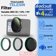 TELESIN DJI Osmo Action 5 Pro/4/3 Filter Set Variable ND2-32/CPL/UV (S5-FLT-59-TDJ)