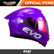 EVO GT PRO GLOSSY VIOLET (REVO PURPLE LENS) FULL FACE DUAL VISOR WITH FREE CLEAR LENS