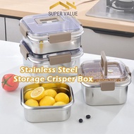 316 Stainless Steel Crisper Food Container Sealed Box With Lid Handle