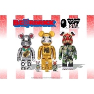 Bearbrick Bape Manekineko &amp; Daruma &amp; Lion Dance 2023 Set of 3 100％ &amp; 400％