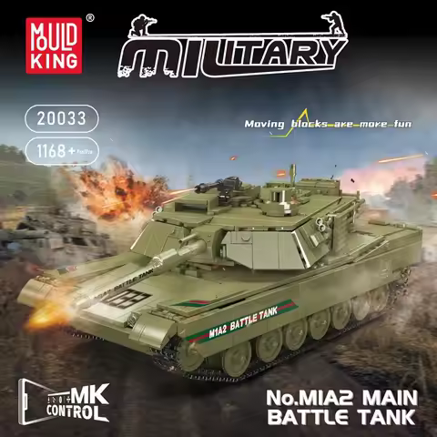 Mould King 20033 Technical Tank Toys The RC M1A2 Main Battle Tank Building Block Assembly Tank Brick
