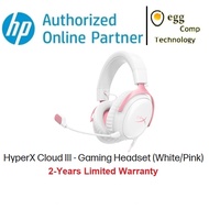 HYPERX CLOUD III GAMING HEADSET WHITE/PINK 9W1Q4AA