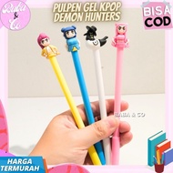 KPOP DEMON HUNTERS GEL PEN CUTE UNIQUE DEMON HUNTERS PEN KPOP WHOLESALE BLACK INK PEN KPOP DEMON HUN