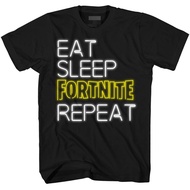 New Product Popular Fortnite Eat Sleep Fortnite Repeat Game Fashion Men Gym 100% Cotton T-shirt