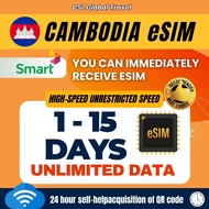 【CSL】Cambodia eSIM | 1-30Days Daily 500MB-3GB High Speed Unlimited Data eSIM | nstant Email Delivery
