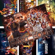 NBA Poster All Star Player Curry Kobe James Iverson SurroundNBA Poster All-Star Curry Kobe James Ive