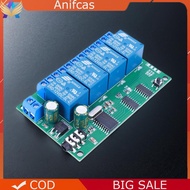 AD22B04 4CH DTMF Audio Signal Decoding Relay DC 12V Non-Locking/Self-Locking/Interlocking/Time Delay