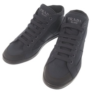 Prada 男士尼龍橡膠高筒運動鞋，6 1/2 碼，海軍藍，成色極佳。貨號 0231。 [二手] PRADA 男鞋。