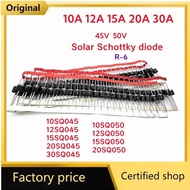 100pcs 10SQ045 12SQ045 15SQ045 20SQ045 30SQ045 10SQ050 12SQ050 15SQ050 20SQ050 R-6solar Schottky dio