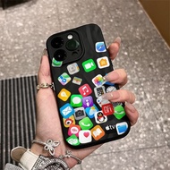 Casing iPhone 11 12 13 14 15 16 17 Pro Max Messy mobile app Case For iPhone X/Xs, XR,7+,8Plus