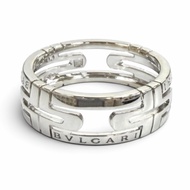 Excellent condition ★ BVLGARI AU750 Parentesi Openwork Ring, White Gold, Size 63 (equivalent to JP s