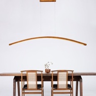 木質吊燈，現代線性吊燈，吸頂燈，木質 LED 燈