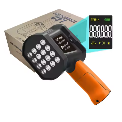 BT-8000B ED Handheld Stroboscope, 60-100000RPM Non-Contact Digital Stroboscope with 16 LED Adjustabl