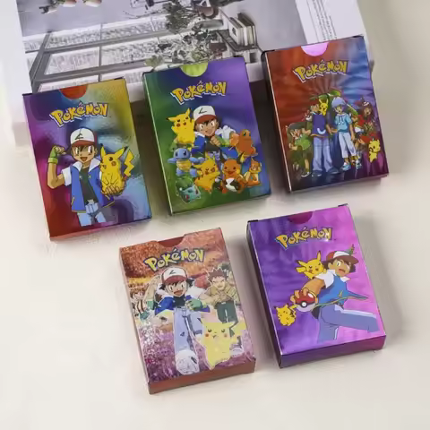55PCS Pokemon Gold Foil Colorful Card Charizard Pikachu Arceus Silver Rainbow English VSTAR VMAX Car