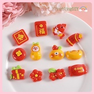 [SHIP FROM 5C] Charm (C636) Gold Red Envelope Shape DecorativeCNY [No Button]