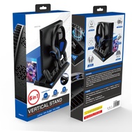 (READY STOCK)IPEGA PS4 6 IN 1 VERTICAL STAND COOLING FAN+CHARGING DOCK+HEADPHONE STAND+GAME STORAGE 