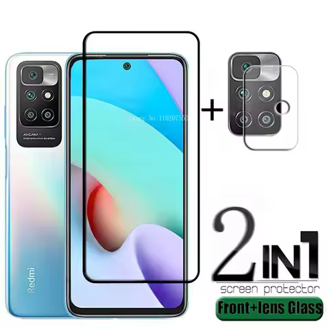 2-in-1 For Xiaomi Redmi 10 2022 Glass For Redmi 10 2022 Tempered Glass HD 9H Full Screen Protector F