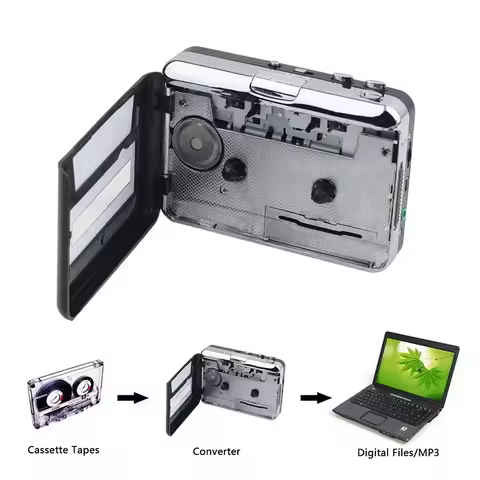 Voice Recorder 64 GB Cassette Player USB Cassette To MP3 Converter Capture Audio Music Player Tape C