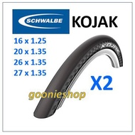 KOJAK Schwalbe 16 20 26 27.5 Inch 349 406 559 584 Mini Velo Folding Bicycle MTB Slick Tyre