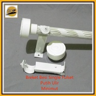 4 Meter Single Full Set Curtain Iron Bracket Minimalist Minimut Door Window Curtain
