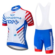 2024 New Style FDJ Tour de France Style Jersey Bicycle Sweatshirt Short Suit Quick-Drying Fleet Vers