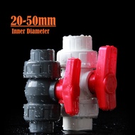 Inner Diameter 20mm to 50mm PVC Ball Valve Double Union PVC Pipe Fitting Aquarium Fish Tank Adapter 