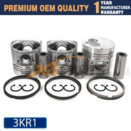 3 Sets STD Piston Kit ( Pin & Clip ) With Rings Set for Isuzu engine 3KR1 parts