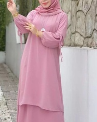 Shintia Gamis Set Rok Dewasa Lebaran Modern Terbaru 2022 Ori