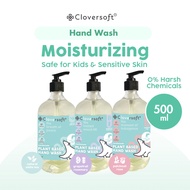 [Bundles] Cloversoft Plant-Based 99.99% Antibacterial Gel hand Wash Bottle + Refill 500ml (Tea, Grap