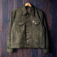 PHILOSHOPIA - TYPE 2 SUEDE JACKET - ARMY GREEN