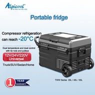 Alpicool fridge 35L 45L 55L refrigerator mini fridge with pull rod 冰箱 freezing refrigerating cooling