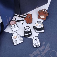 JEREMY1 We Bare Bears Badge Coat Hat Cute Jewelry Accessories Classic Character Three Bear Bear Enamel Brooch