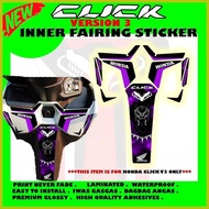 ▰ ∠ ♗ CLICK V3 125i INNER FAIRING STIKER / HONDA CLICK V3 ACCESSORIES STICKER /CLICK V3