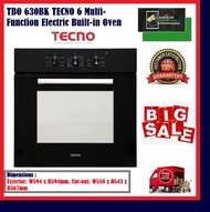 TECNO TBO 630BK 6 Multi-Function Electric Built-in Oven / Free Express Delivery